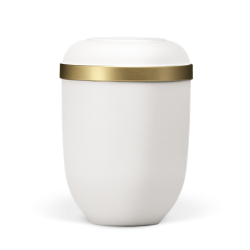 Urna natural veludo branco