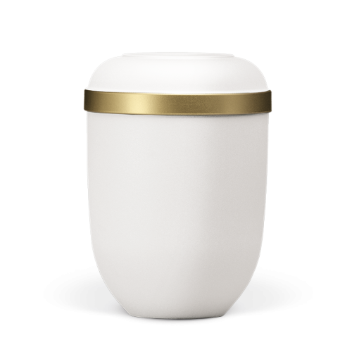 Urna natural veludo branco