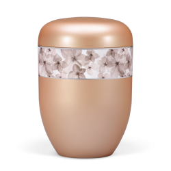 Urna natural damasco c/ fita flores