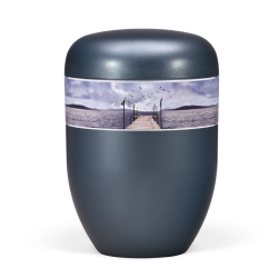 Urna natural madreperola c/ fita paisagem