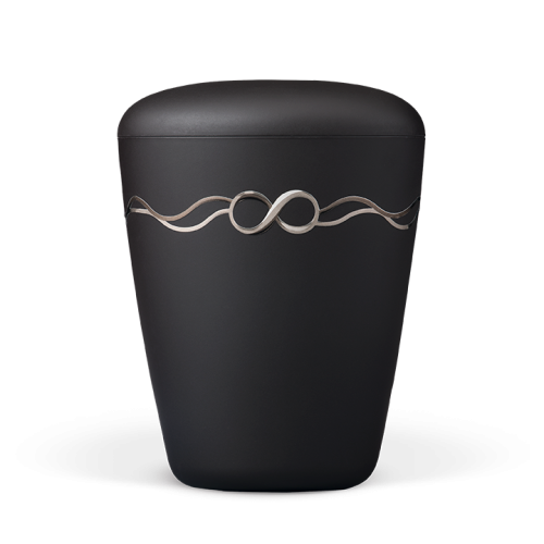 Urna natural veludo c/ símbolo infinito