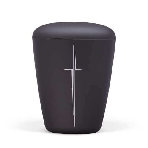 Urna natural veludo c/ cruz