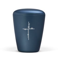 Urna natural madreperola azul c/ cristais