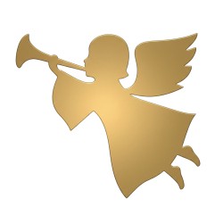 Recorte Anjo Inox 2 dourado