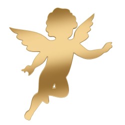 Recorte Anjo Inox 3 dourado