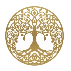 Recorte Árvore da Vida Inox dourado