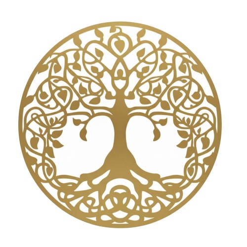 Recorte Árvore da Vida Inox dourado