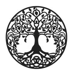 Recorte Árvore da Vida Inox preto