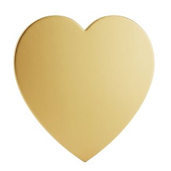 Recorte Corações Inox 3 dourado