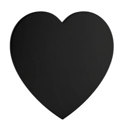 Recorte Corações Inox 3 preto