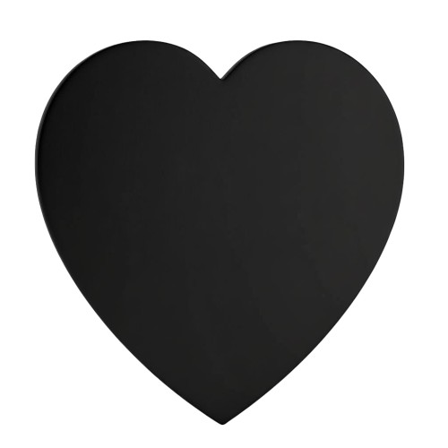 Recorte Corações Inox 3 preto
