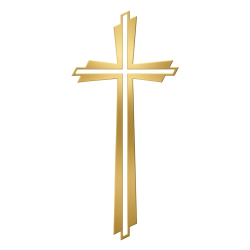 Recorte Cruz Inox 1 dourado