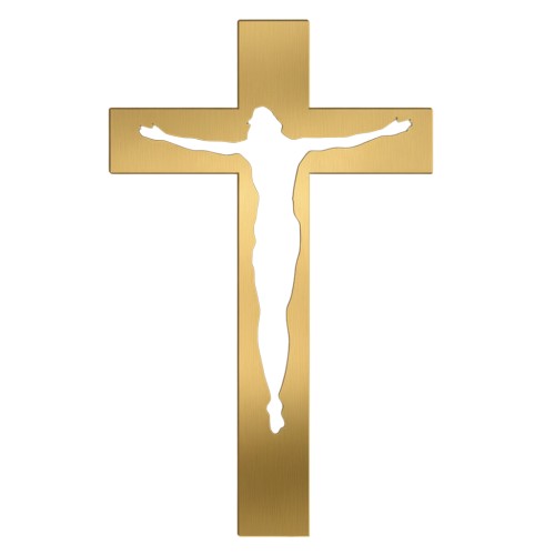 Recorte Cruz Inox 4 dourado