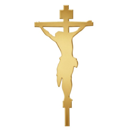 Recorte Cruz Inox 5 dourado