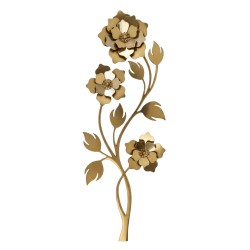 Recorte Flor Inox 2 dourado