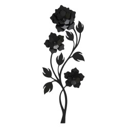 Recorte Flor Inox 2 preto