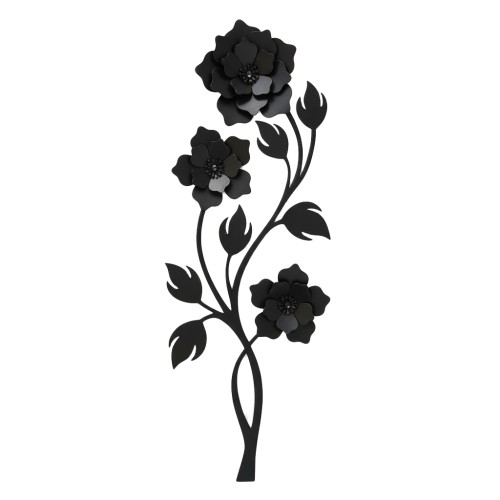 Recorte Flor Inox 2 preto