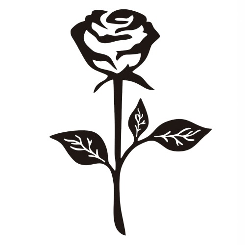 Recorte Flor Inox 3 preto