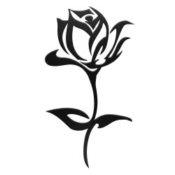 Recorte Flor Inox 4 preto