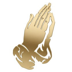 Recorte Mãos Inox dourado