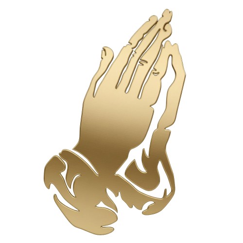 Recorte Mãos Inox dourado