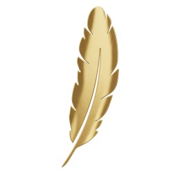 Recorte Pena Inox dourado