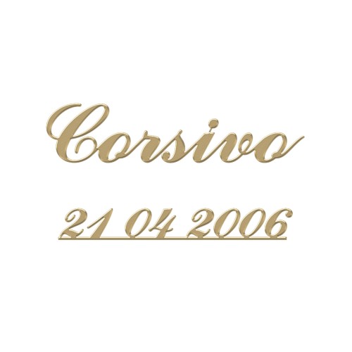 Letra Corsivo Inox bronze