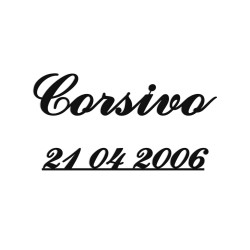 Letra Corsivo Inox preto