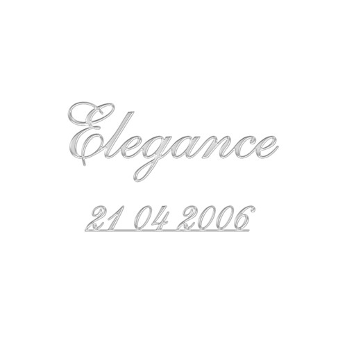 Letra Elegance Inox