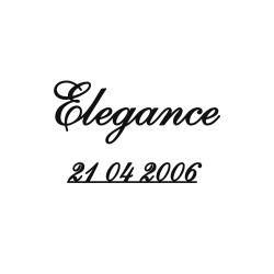 Letra Elegance Inox preto