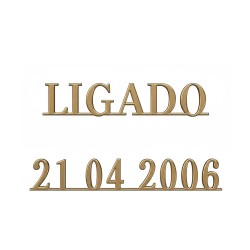 Letra Romano Ligado Inox bronze