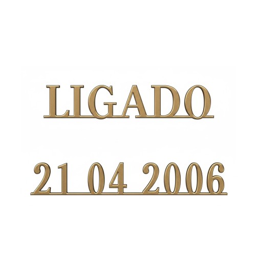 Letra Romano Ligado Inox bronze