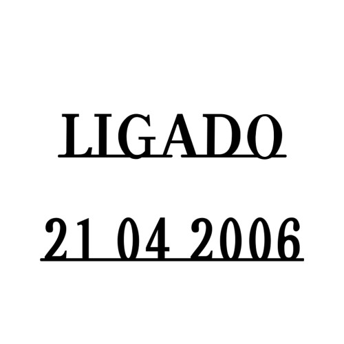 Letra Romano Ligado Inox preto