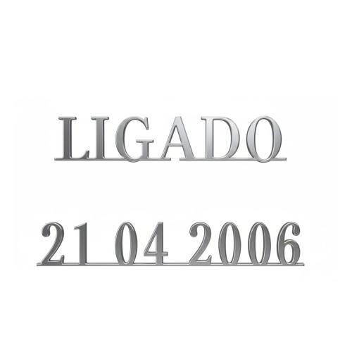 Letra Romano Ligado Inox