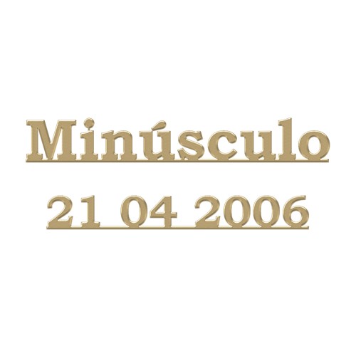 Letra Romano Minúscula Inox bronze