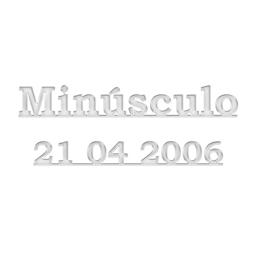 Letra Romano Minúscula Inox