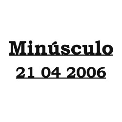 Letra Romano Minúscula Inox preto