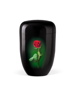 Urna Preta "Rosas"